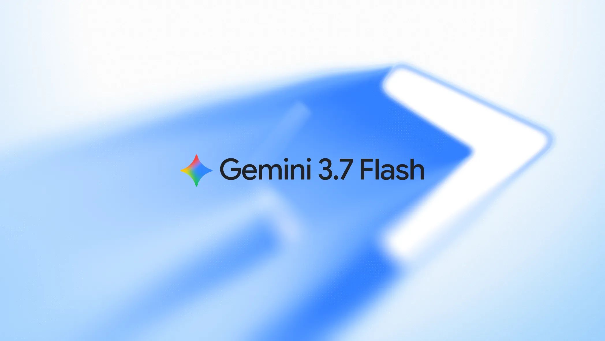 Visuel d'annonce de Google pour Gemini 3.7 Flash, dégradé bleu et violet portant le nom du modèle